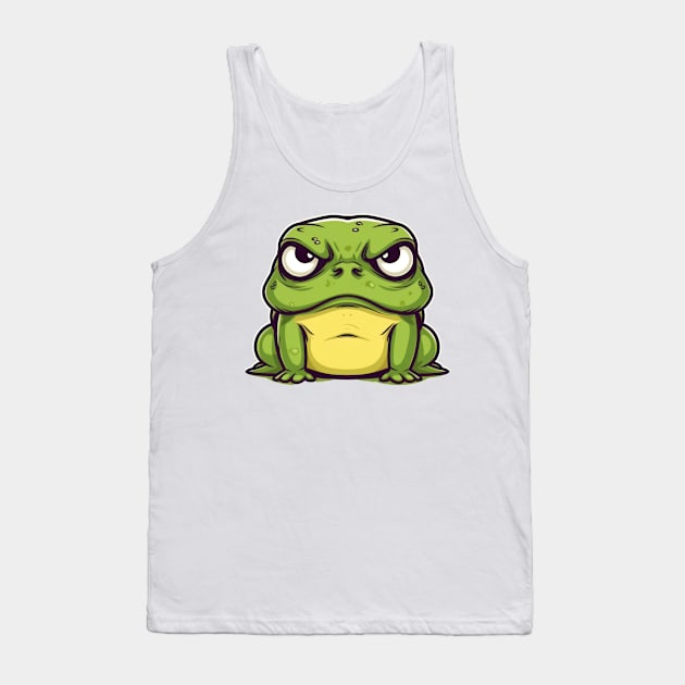 Don't mess with me! This cute little frog has got some serious anger issues Tank Top by Pixel Poetry